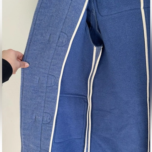 Samansa Mos2 Blue Duffle Pea Coat Wool Blend Size Medium - Picture 12 of 15